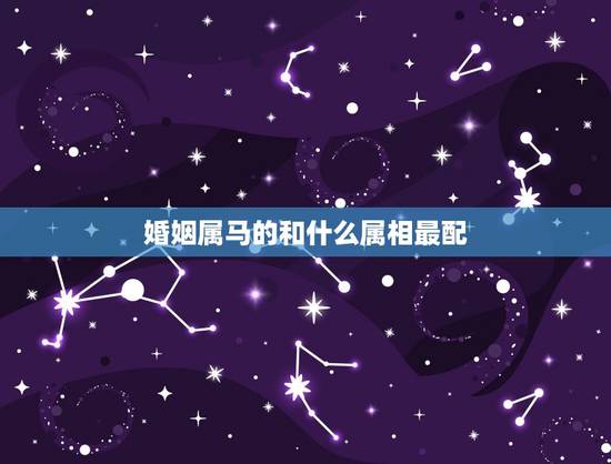 婚姻属马的和什么属相最配，属马男和什么属相男最配