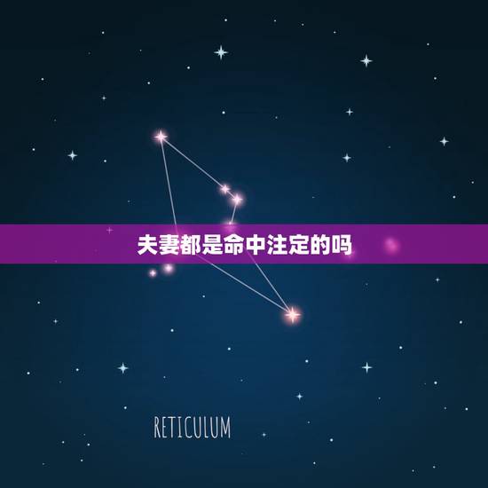 夫妻都是命中注定的吗,男女之间的婚姻是一场命中注定吗? 夫妻都是命中注定的吗,男女之间的婚姻是一场命中注定吗?