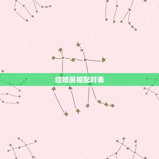 结婚属相配对表,属相婚配十二生肖年龄表 结婚属相配对表,属相婚配十二生肖年龄表