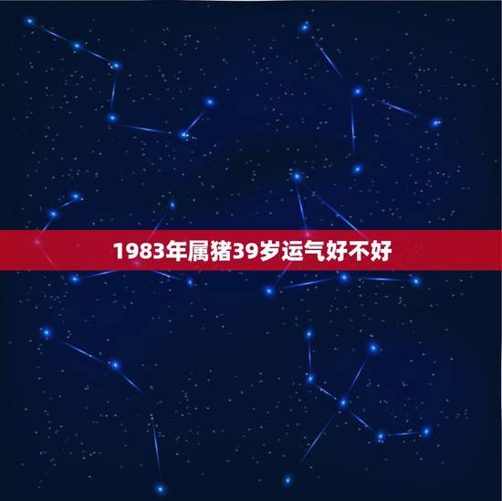 1983年属猪39岁运气好不好，1983年出生的人今年运程如何