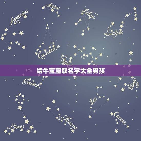 给牛宝宝取名字大全男孩，小孩子乳名大全牛宝宝
