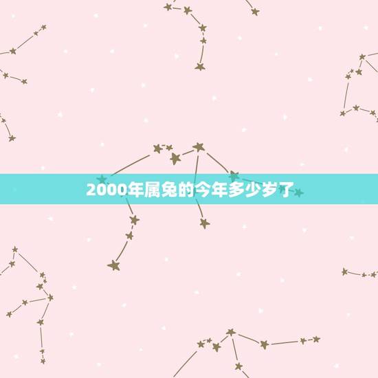 2000年属兔的今年多少岁了，生肖兔今年几岁