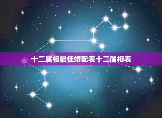 十二属相最佳婚配表十二属相表，最吉利最齐全十二生肖婚配表搭配的吗