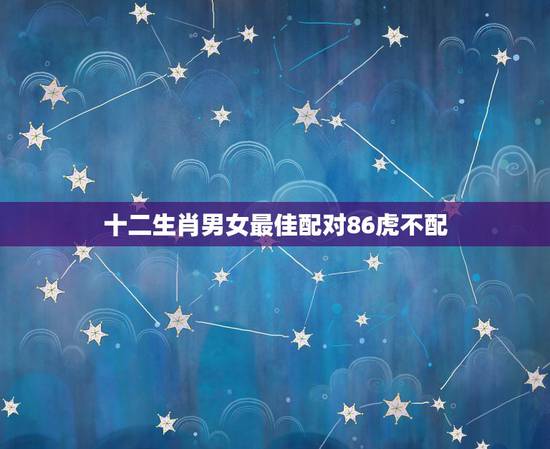 十二生肖男女最佳配对86虎不配，86年的虎女人和什么属相最配对指数