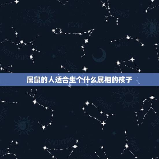 属鼠的人适合生个什么属相的孩子，属猪和属鼠的人生个什么属相的宝宝好
