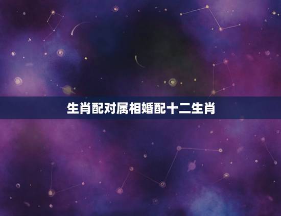 生肖配对属相婚配十二生肖，12生肖配对姻缘？