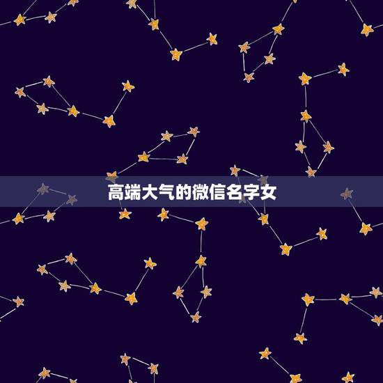 高端大气的微信名字女，带琴子高端大气上档次的微信名字