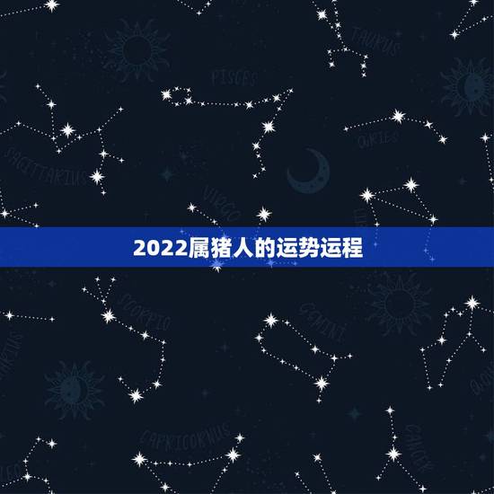 2022属猪人的运势运程，2022犯太岁生肖属相