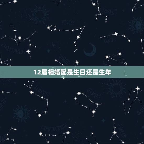 12属相婚配是生日还是生年，十二属相婚配