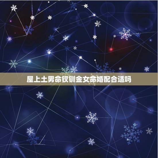 屋上土男命钗钏金女命婚配合适吗,男人钗钏金命和女人钗钏金命能配偶长久吗 屋上土男命钗钏金女命婚配合适吗,男人钗钏金命和女人钗钏金命能配偶长久吗
