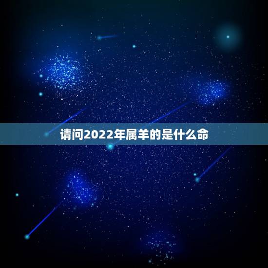 请问2022年属羊的是什么命，2022年什么命五行属性