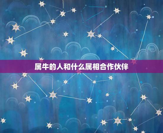 属牛的人和什么属相合作伙伴，天蝎座和什么星座合伙做生意好？ 属牛的天蝎