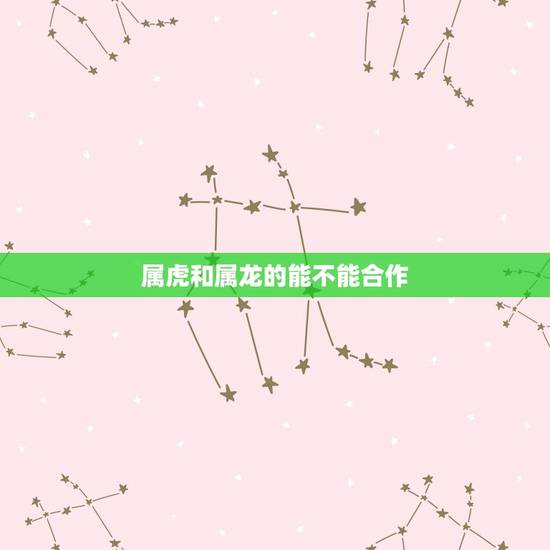 属虎和属龙的能不能合作,属虎人和属龙人合作 属虎和属龙的能不能合作,属虎人和属龙人合作