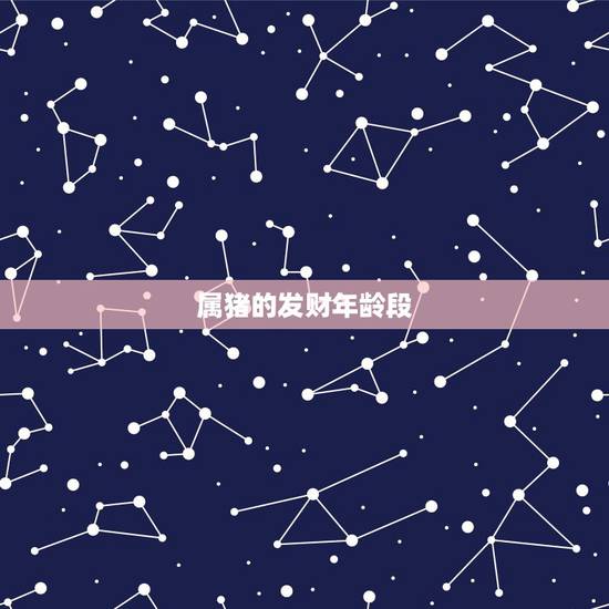 属猪的发财年龄段,属相马出生年份 属猪的发财年龄段,属相马出生年份