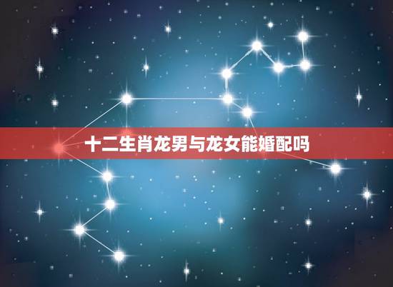 十二生肖龙男与龙女能婚配吗,属龙男和属龙女能婚配吗 十二生肖龙男与龙女能婚配吗,属龙男和属龙女能婚配吗