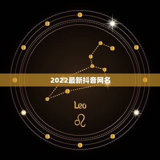 2022最新抖音网名，2023最火抖音网名