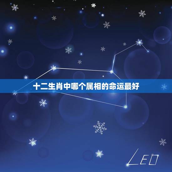 十二生肖中哪个属相的命运最好，十二生肖命运最好的生肖是哪几位