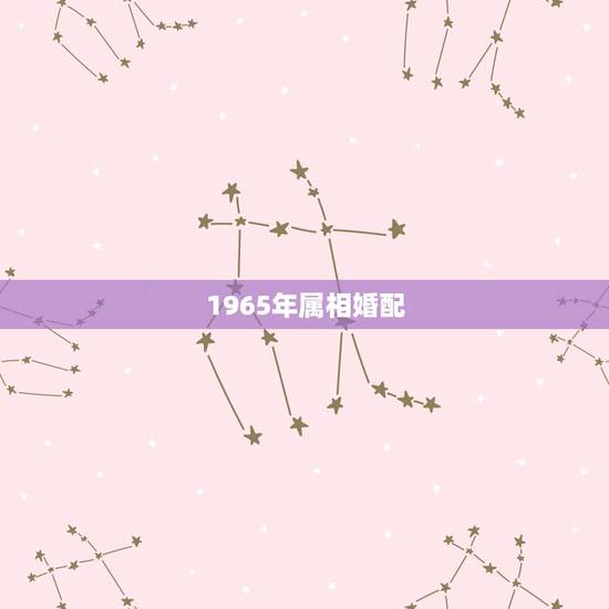 1965年属相婚配，1965年女属蛇和什么属相最配