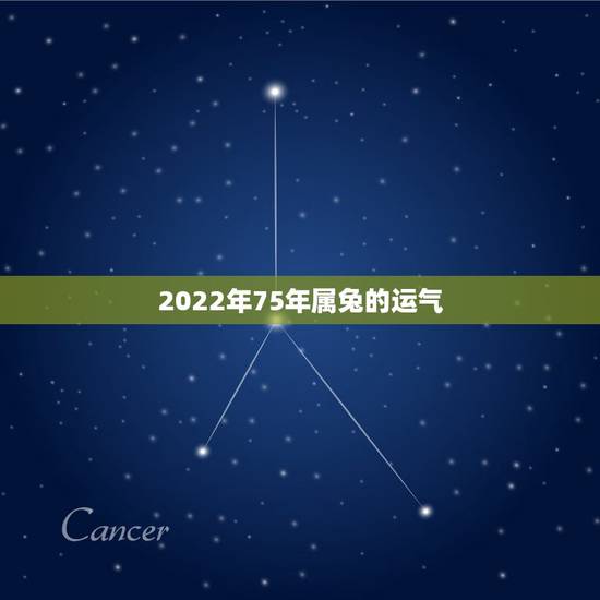 2022年75年属兔的运气，2022兔人全年运势