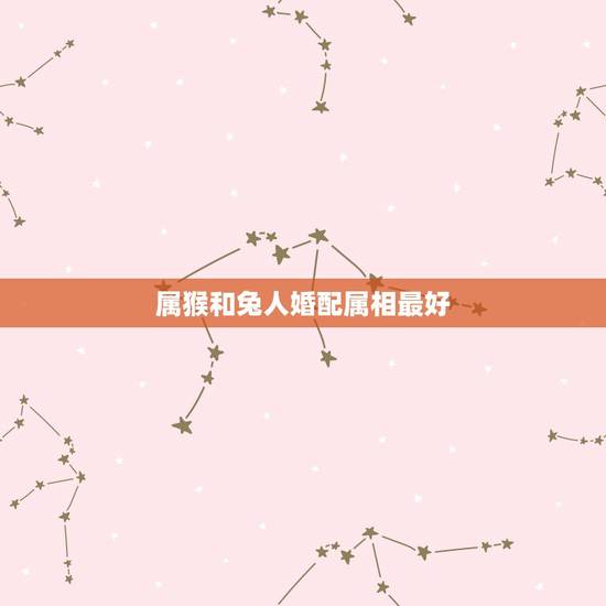 属猴和兔人婚配属相最好，属猴的人和哪些属相相配比较好