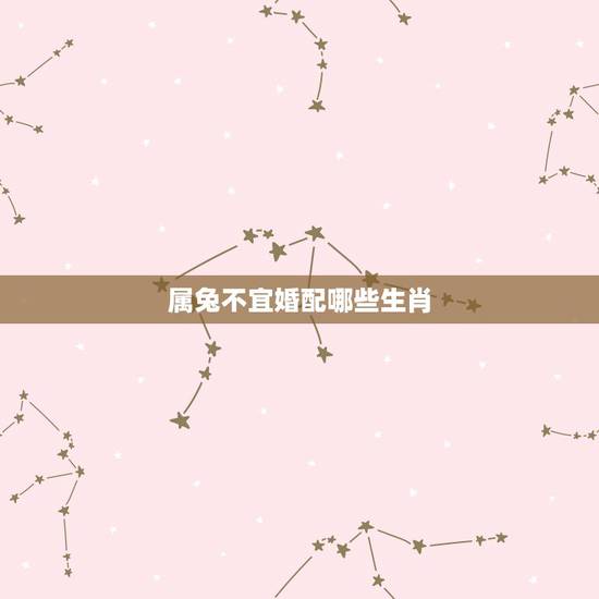属兔不宜婚配哪些生肖，生肖配对属相婚配表十二属相配对吉凶表