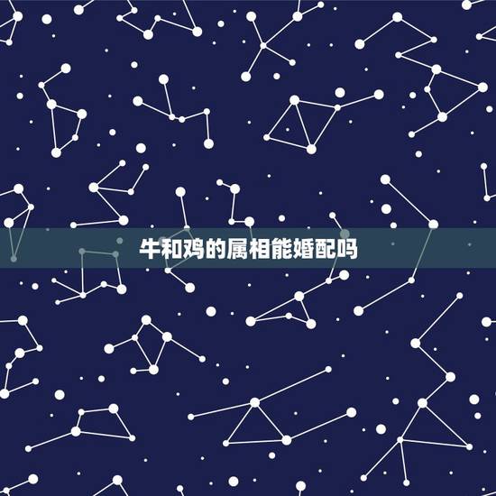 牛和鸡的属相能婚配吗，生肖牛和什么生肖最配？