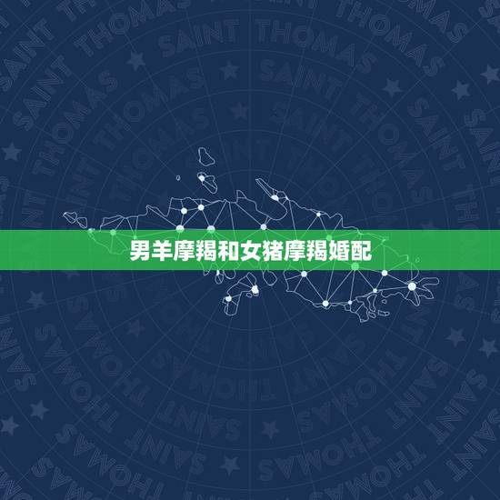男羊摩羯和女猪摩羯婚配，属猪的摩羯女和属羊的处女男配吗
