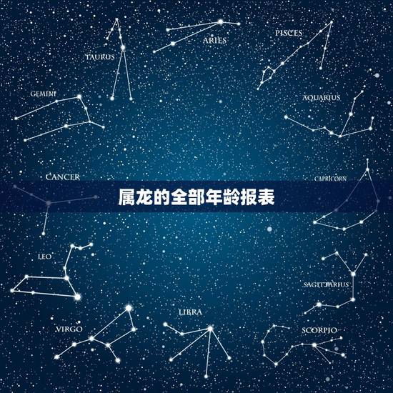 属龙的全部年龄报表，属龙的2022 多大