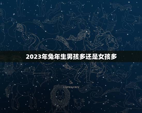2023年兔年生男孩多还是女孩多，为什么现在生男孩的几率比生女孩的几率