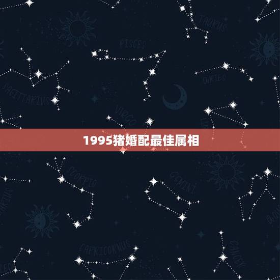 1995猪婚配最佳属相，1995年农历9月26日的男猪配什么属相好