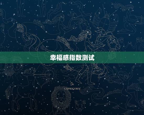 幸福感指数测试，大学生幸福指数测试题及评分标准