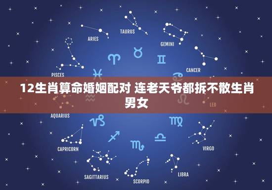 12生肖算命婚姻配对 连老天爷都拆不散生肖男女