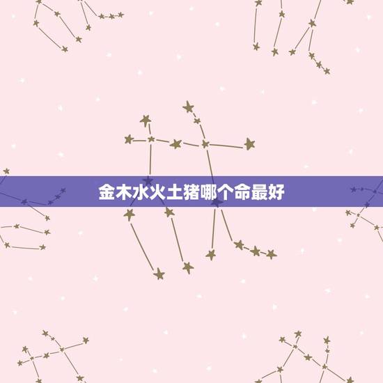 金木水火土猪哪个命最好，帮我算算我是什么命？（金木水火土）