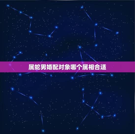 属蛇男婚配对象哪个属相合适，男属蛇最佳配偶是属什么的？