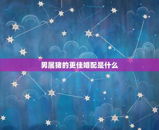 男属猪的更佳婚配是什么，属兔女的更佳婚配属相
