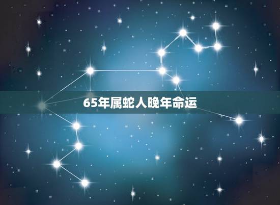 65年属蛇人晚年命运，65年属蛇人11月运势