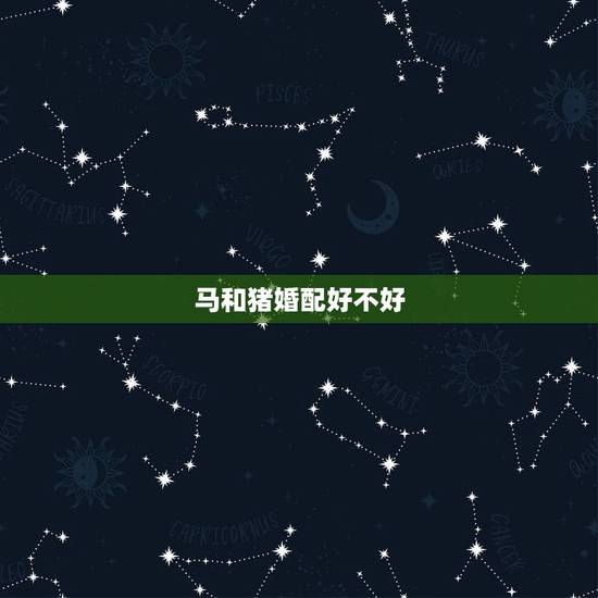 马和猪婚配好不好,生肖马和猪的婚姻合适吗 马和猪婚配好不好,生肖马和猪的婚姻合适吗