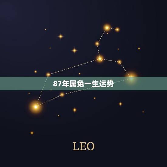87年属兔一生运势,1987年属兔34岁后享福 87年属兔一生运势,1987年属兔34岁后享福