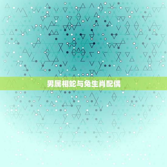 男属相蛇与兔生肖配偶，属相婚配蛇与兔子合吗？