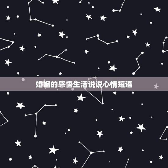 婚姻的感悟生活说说心情短语，婚姻感情的句子经典语录