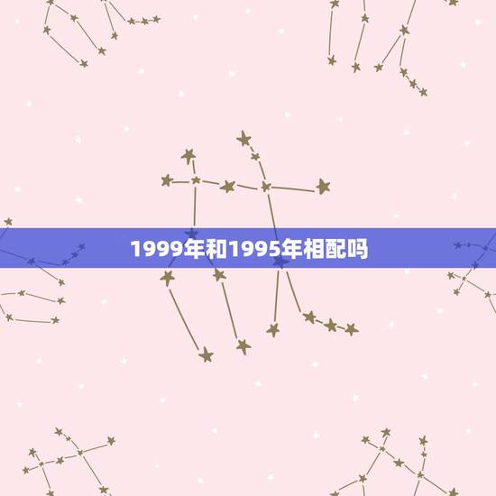 1999年和1995年相配吗,95女99男结婚好不好 1999年和1995年相配吗,95女99男结婚好不好