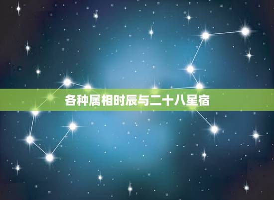 各种属相时辰与二十八星宿，十二生肖各自代表的时间
