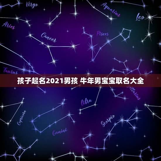 孩子起名2021男孩 牛年男宝宝取名大全