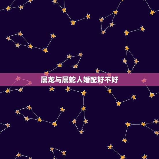 属龙与属蛇人婚配好不好，属龙和属蛇的婚配合吗？