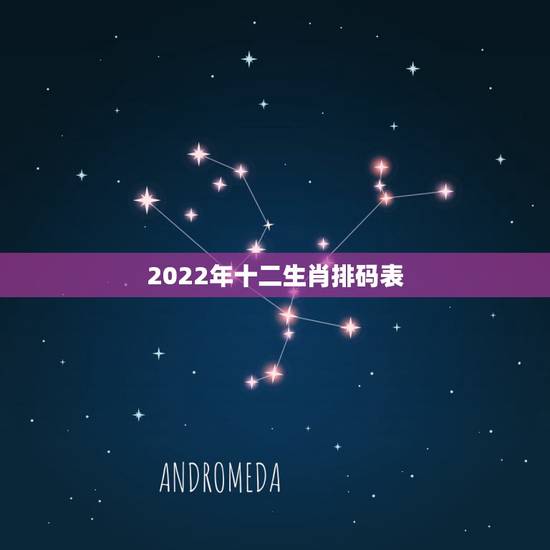 2022年十二生肖排码表，2022年十二生肖最吉排名