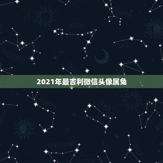 2021年最吉利微信头像属兔，2021年用什么做微信头像最好