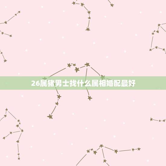 26属猪男士找什么属相婚配最好，属猪的跟什么属相相配好，跟什么属相不相