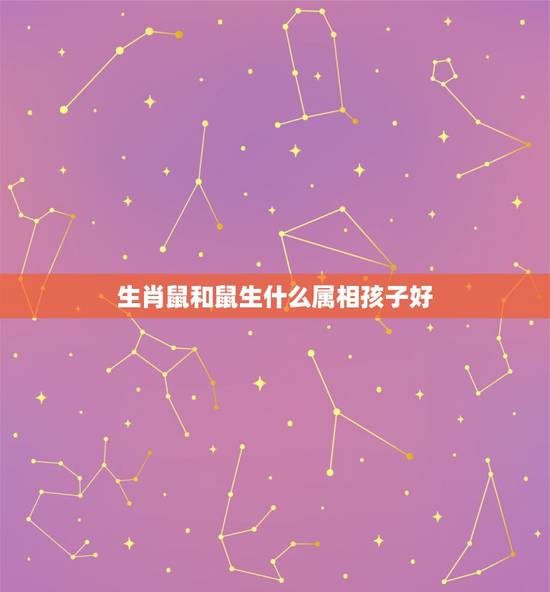 生肖鼠和鼠生什么属相孩子好，属猪和属鼠的人生什么属相的孩子最好
