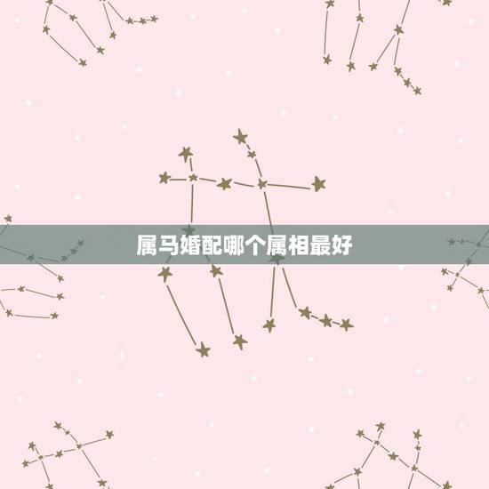 属马婚配哪个属相最好，属马和什么属相最配