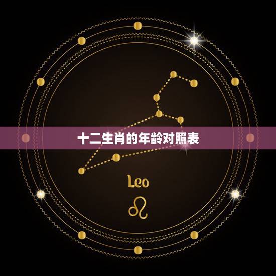十二生肖的年龄对照表 2022年年份属相年龄对照表 十二生肖的年龄对照表 2022年年份属相年龄对照表
